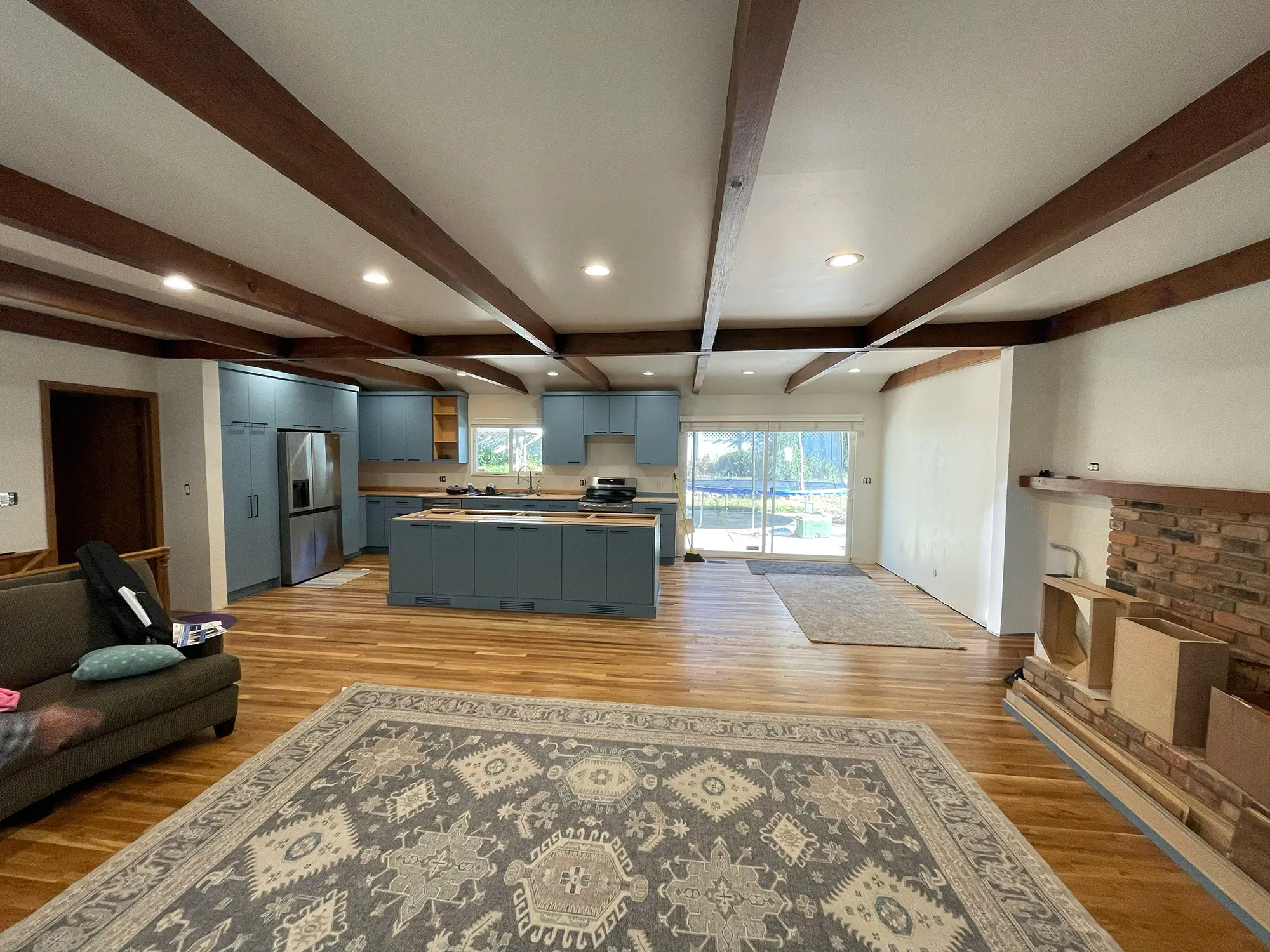 Kitchen living room wall removed in Cottonwood Heights utah